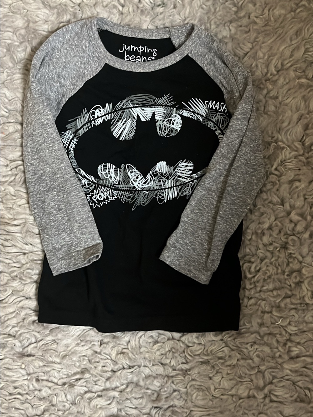 jumping beans Black & Gray Batman Raglan Long Sleeve Tee